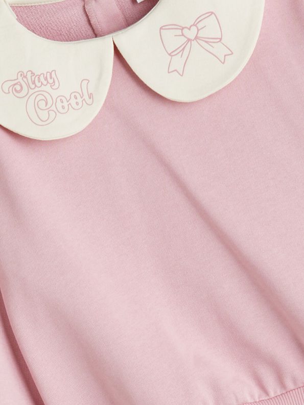 Striped Girls' Sweatshirt with Crew Neck