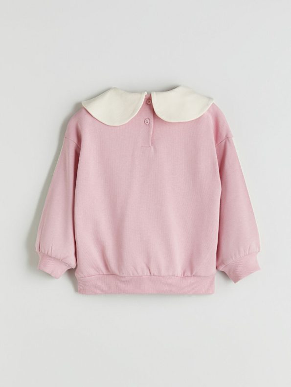 Striped Girls' Sweatshirt with Crew Neck