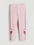 Girls' Printed Short Leggings with Elastic Waist
