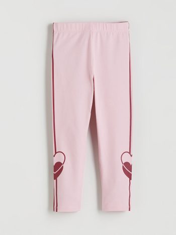 Girls' Printed Short Leggings with Elastic Waist