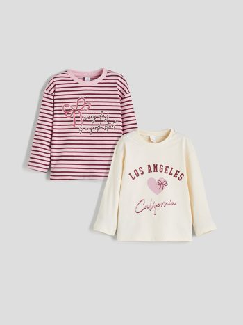 Girls' Basic Crew Neck T-Shirt