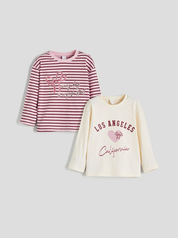 Girls' Basic Crew Neck T-Shirt