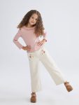 Embroidered Crew Neck Sweatshirt for Girls