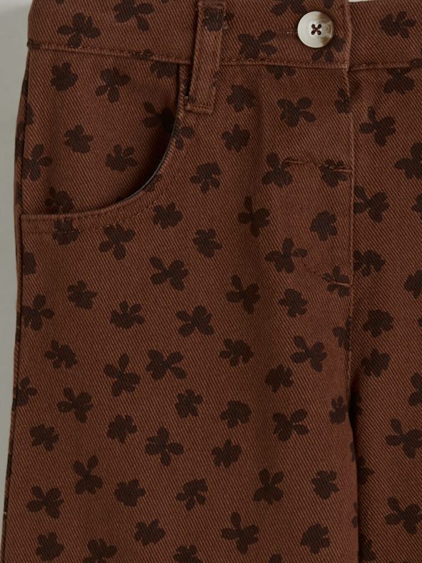 Girls' Floral Wideleg Pants
