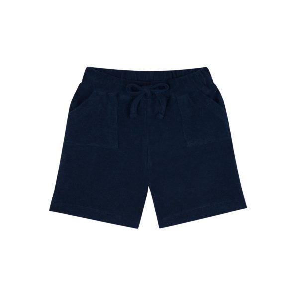 Navy Towel Shorts Set