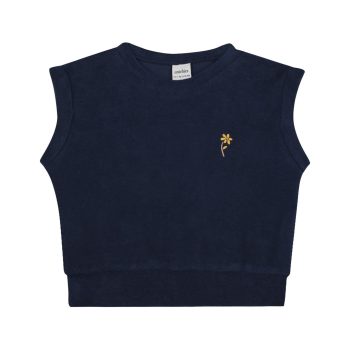 Navy Blue Towel Shorts Set