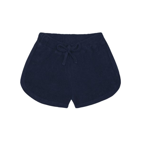 Navy Blue Towel Shorts Set