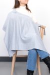 Organic Cotton Muslin Blue Nursing Bib