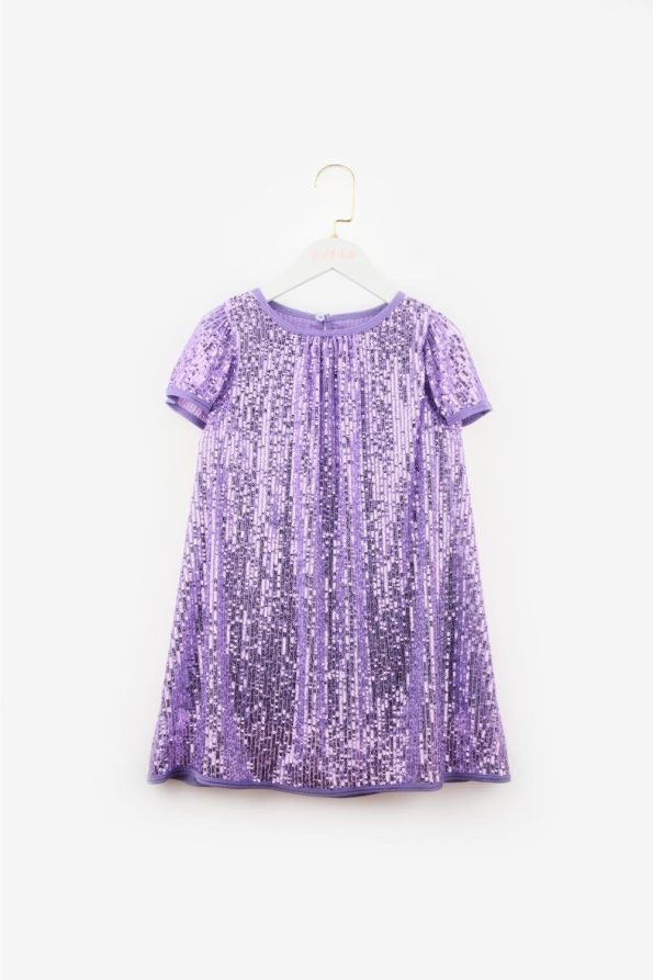Lilac Sequin Dress for Girls