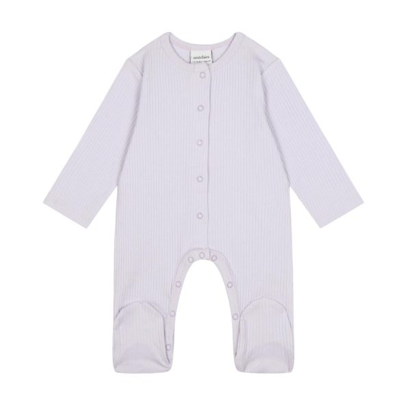 Lilac Ribbed Footed Overall