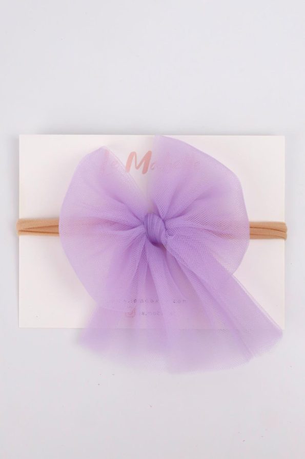Lilac Tulle Bow Hairband
