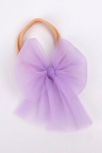 Lilac Tulle Bow Hairband