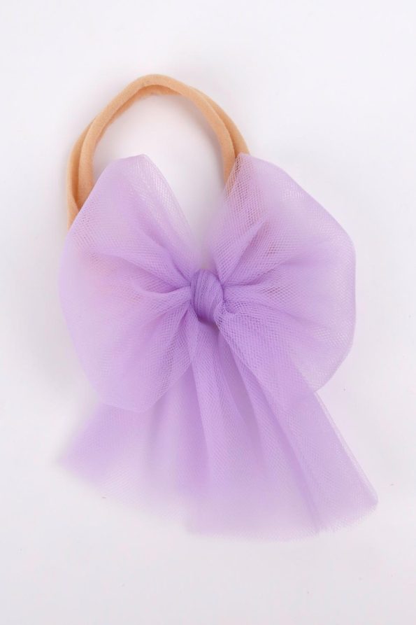 Lilac Tulle Bow Hairband