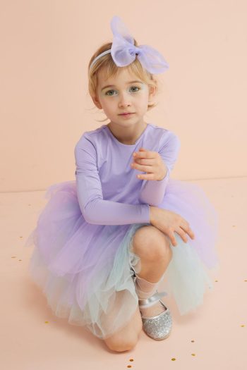 Lilac Tutu Skirted Girl's Ballerina Dress - Miranda