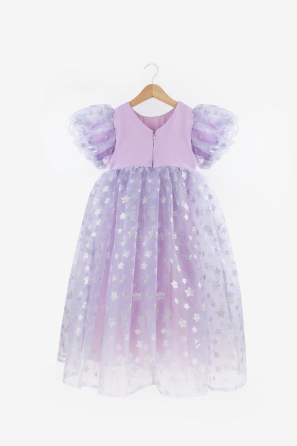 Lilac Starry Tulle Skirt Dress for Girls - Elsa