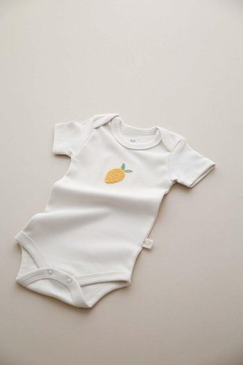 Lemon Embroidered Snap Bodysuit