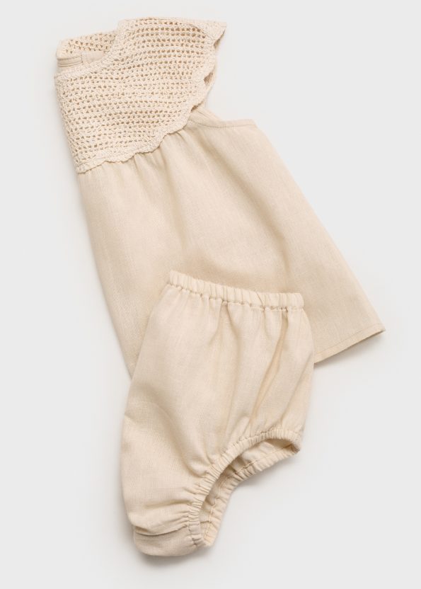 Linen Dress and Shorts Set