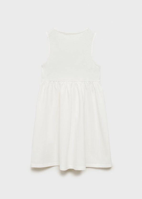 Embroidered Cross-Over Dress