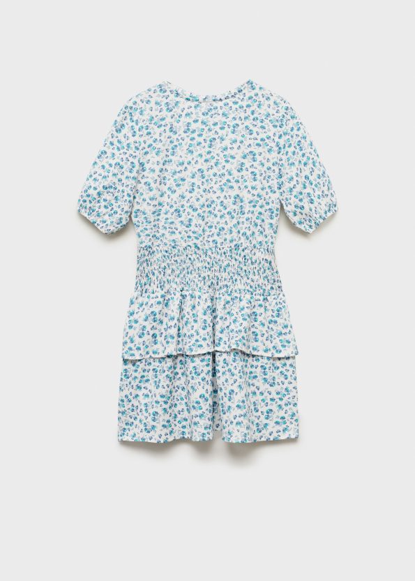Ruffled Floral Print Dress