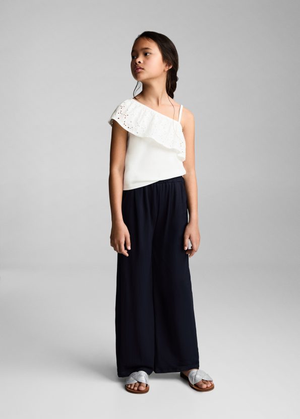 Ruffled Asymmetrical T-Shirt