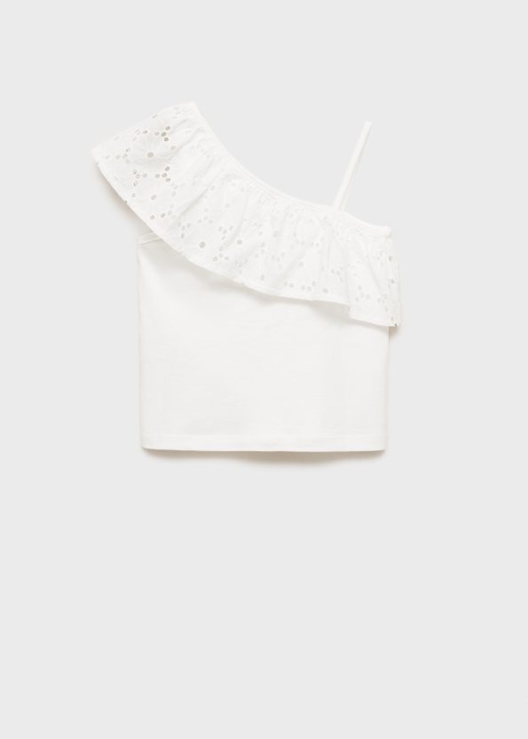 Ruffled Asymmetrical T-Shirt