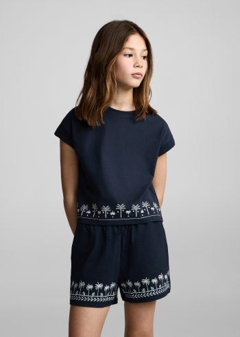 Embroidered Short Sleeve T-Shirt