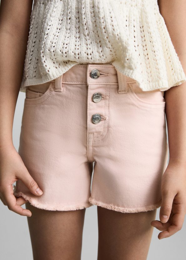 Seamless Hem Denim Shorts