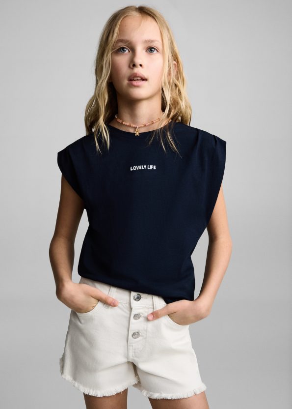 Seamless Cuff Denim Shorts