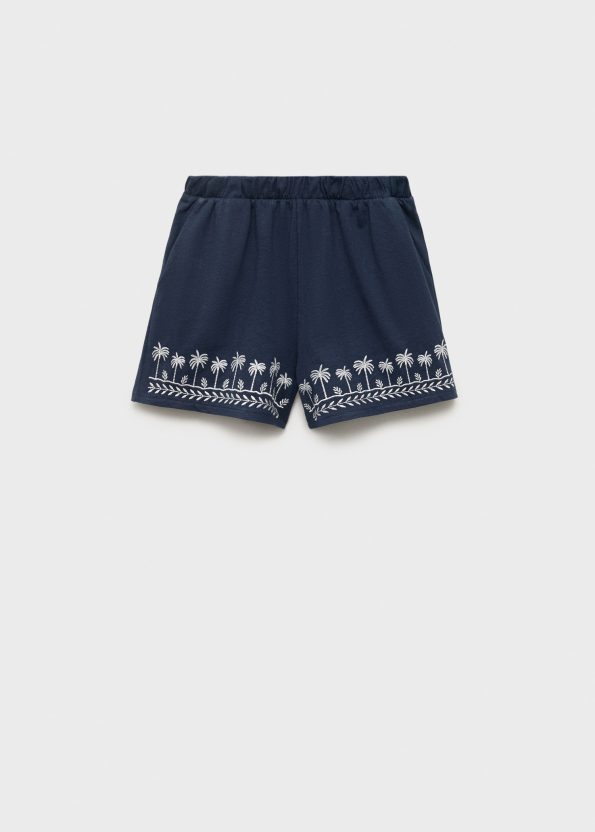 Embroidered Detail Shorts