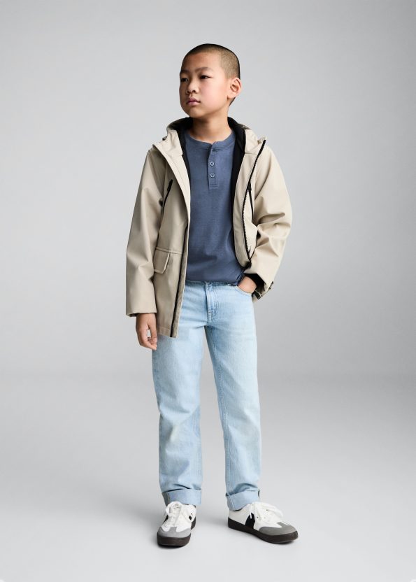 Button-Up Cotton T-Shirt