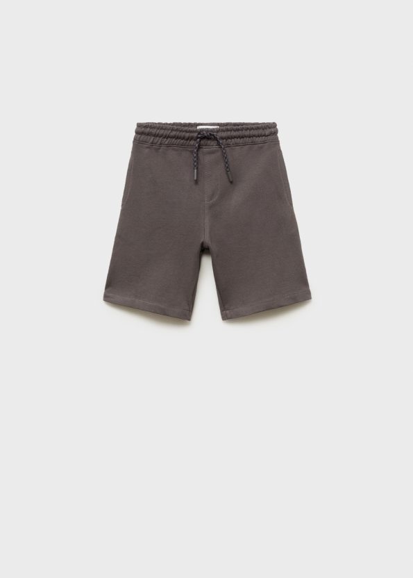 Cotton Shorts with Tie Detail