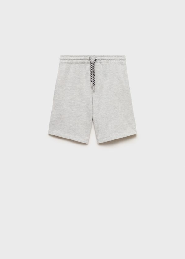 Cotton Shorts with Tie Detail