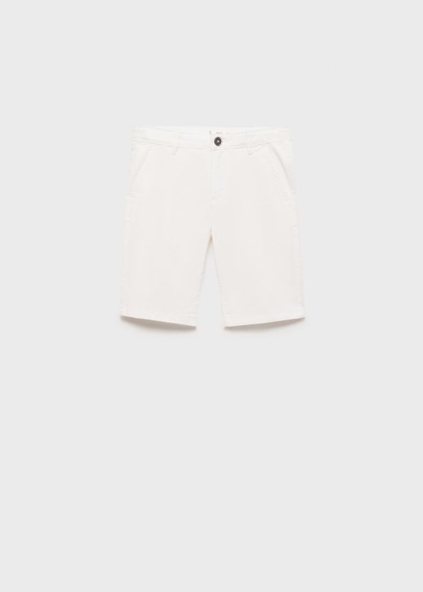 Slim Fit Cotton Bermuda Shorts