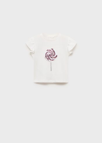 Sequined Print T-Shirt