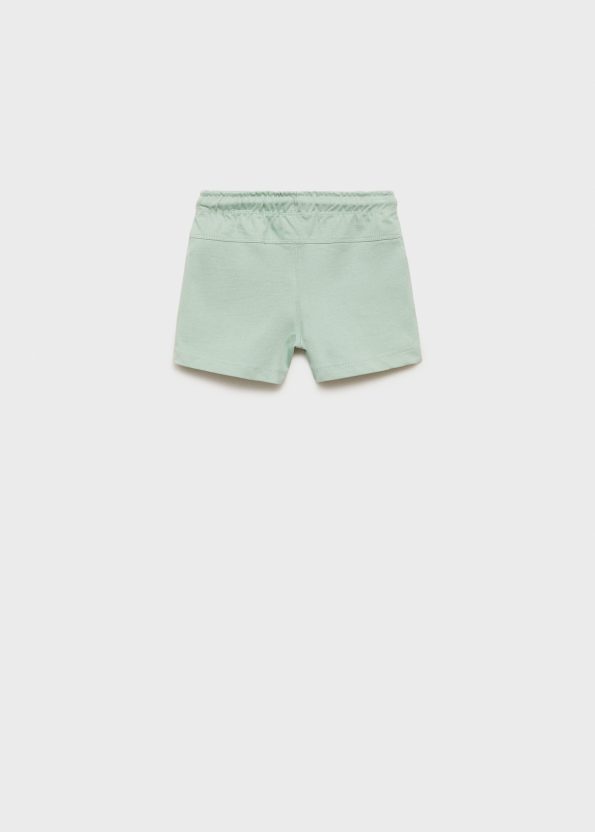 Cotton Shorts with Tie Detail