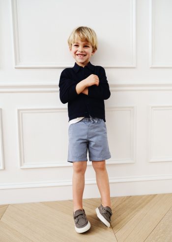 Cotton Shorts with Tie Detail