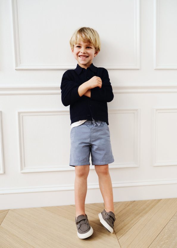 Cotton Shorts with Tie Detail