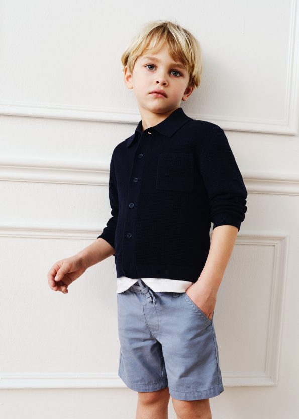 Cotton Shorts with Tie Detail