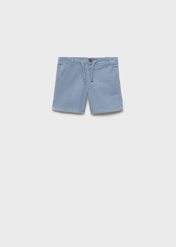 Cotton Shorts with Tie Detail