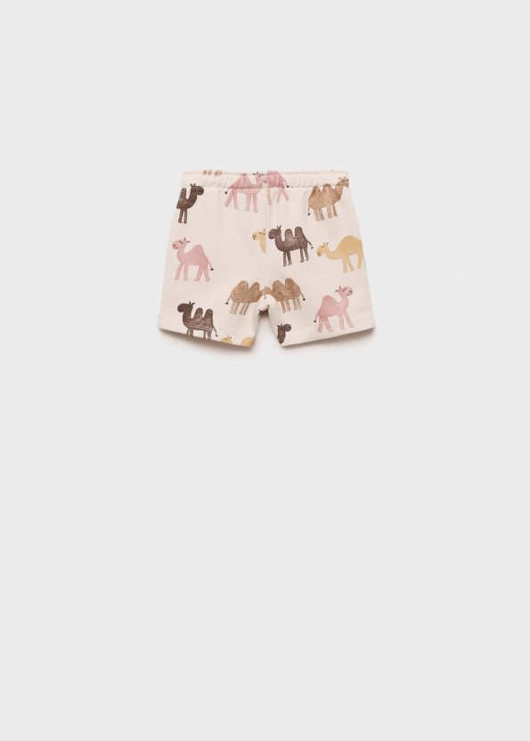 Camel Print Bermuda Shorts