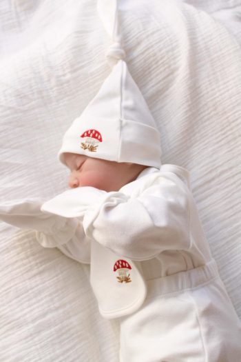 Embroidered Mushroom 5-Piece Long Sleeve Newborn Set
