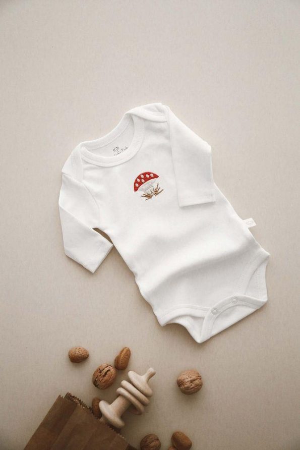Embroidered Long Sleeve Bodysuit