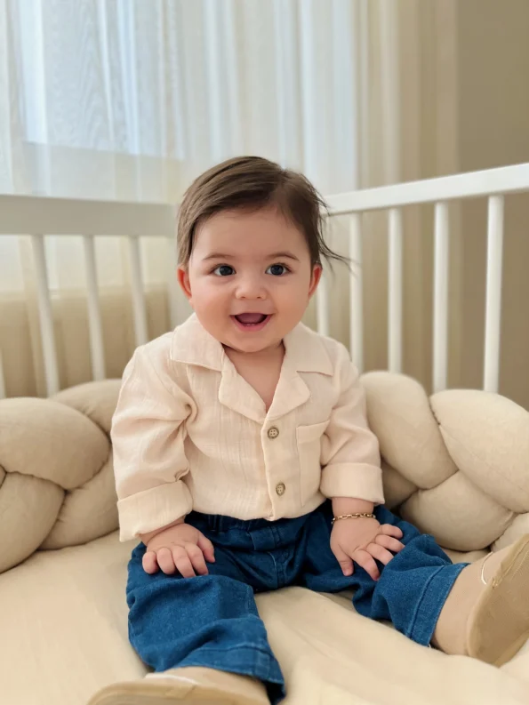 Premium Quality 100% Cotton 2-Piece Set with Muslin Shirt and Stretch Pants