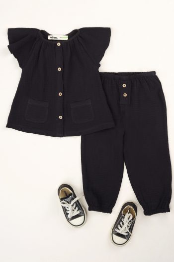 Black Muslin Set