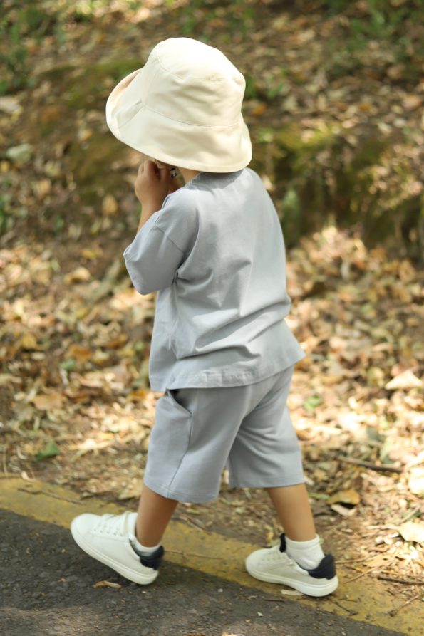 Stitch Detail Front Set Gray