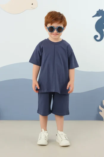 Navy Blue Stitch Detail Set