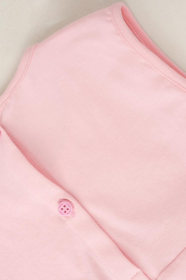 Ruffled Front Pink Jumpsuit