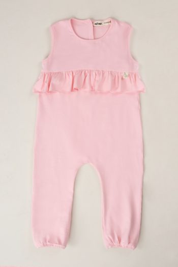 Ruffled Front Pink Jumpsuit
