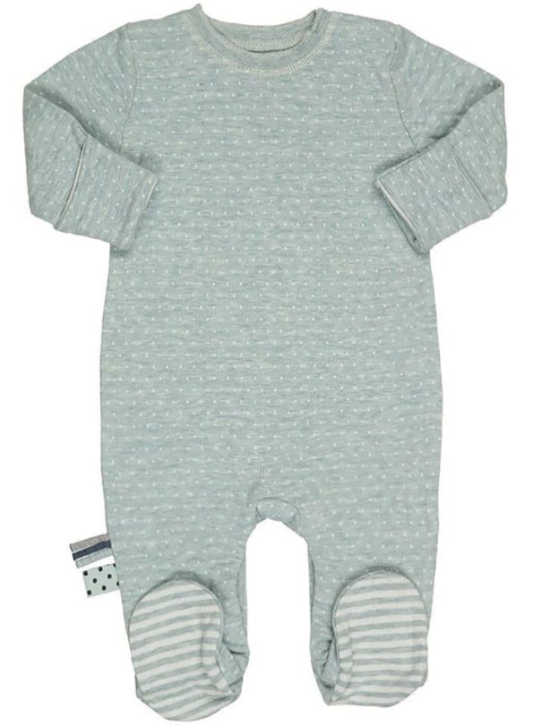 OrganicEra Organic Baby Romper, Aqua Melange