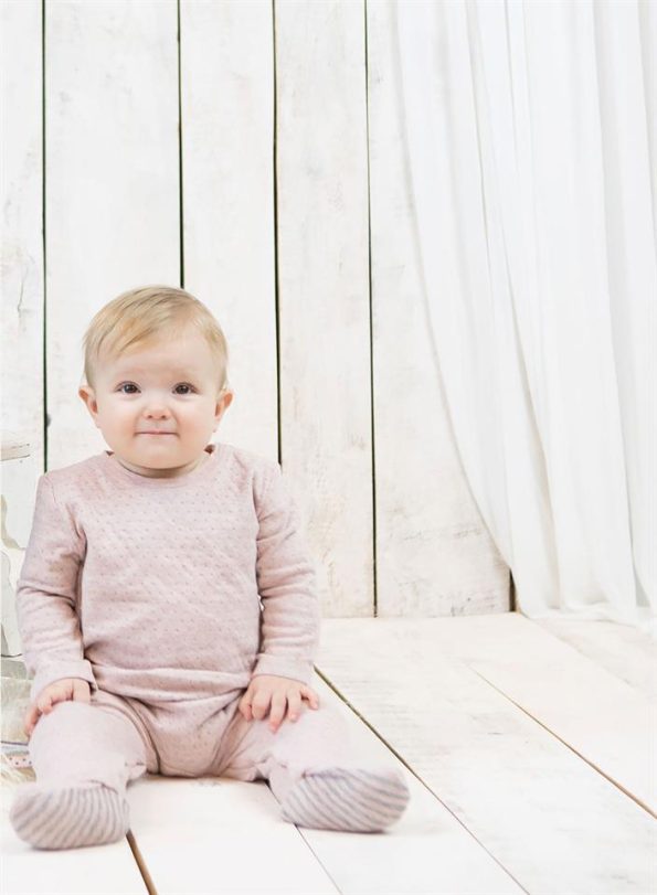 OrganicEra Organic Baby Bodysuit, Rose Melange